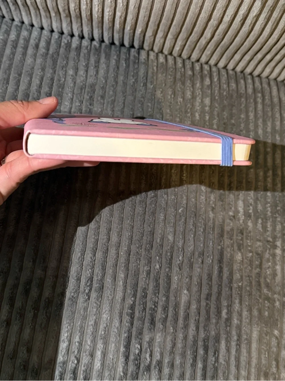 miffy Pink Notebook with Blue Elastic and Floral Accents